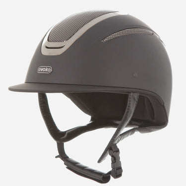 Evoke Elara Classic Peak Riding Hat Black/Gunmetal| Online For Equine