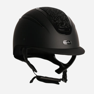 Evoke Elara Classic Peak Riding Hat Black/Jet Black Crystal| Online For Equine