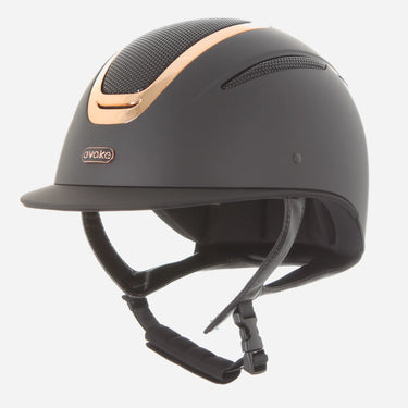 Evoke Elara Classic Peak Riding Hat Black/Rose Gold| Online For Equine