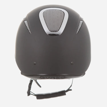 Evoke Elara Classic Peak Riding Hat Black/Silver Chrome| Online For Equine