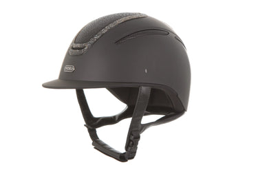 Evoke Elara Classic Peak Riding Hat Black/Viper/Steel Crystal Frame| Online For Equine