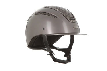 Evoke Elara Classic Peak Riding Hat Graphite/Marcasite Crystal Frame| Online For Equine