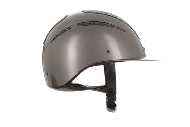 Evoke Elara Classic Peak Riding Hat Graphite/Marcasite Crystal Frame| Online For Equine
