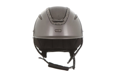 Evoke Elara Classic Peak Riding Hat Graphite/Marcasite Crystal Frame| Online For Equine
