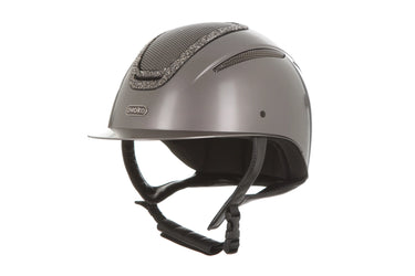 Evoke Elara Classic Peak Riding Hat Graphite/Marcasite Crystal Frame| Online For Equine