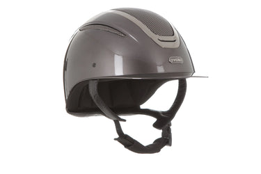 Evoke Elara Classic Peak Riding Hat Metallic Graphite/Gunmetal| Online For Equine