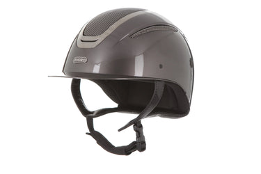 Evoke Elara Classic Peak Riding Hat Metallic Graphite/Gunmetal| Online For Equine