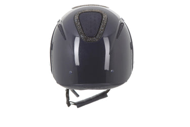 Evoke Elara Classic Peak Riding Hat Navy Metallic/Steel Crystal Frame| Online For Equine