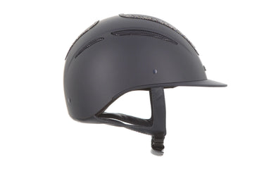 Evoke Elara Classic Peak Riding Hat Navy/Navy Crystal Frame| Online For Equine