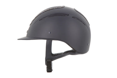 Evoke Elara Classic Peak Riding Hat Navy/Navy Crystal Frame| Online For Equine
