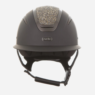 Evoke Elara Wide Peak Riding Hat Black/Gold Crystal| Online For Equine
