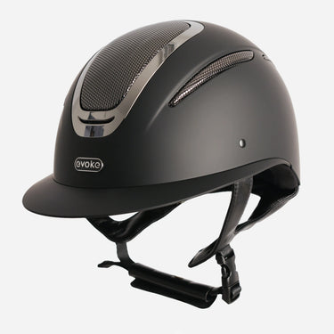 Evoke Elara Wide Peak Riding Hat Black/Gunmetal| Online For Equine