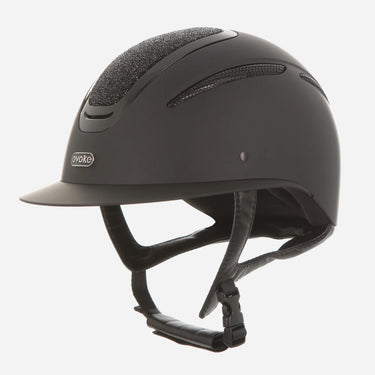 Evoke Elara Wide Peak Riding Hat Black/Jet Black Crystal| Online For Equine