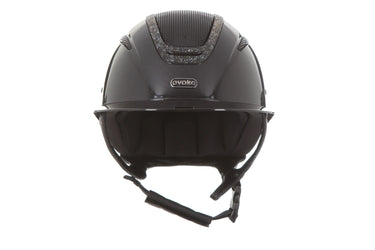 Evoke Elara Wide Peak Riding Hat Black Metallic/Steel Crystal Frame| Online For Equine