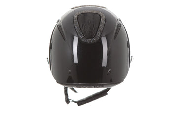 Evoke Elara Wide Peak Riding Hat Black Metallic/Steel Crystal Frame| Online For Equine