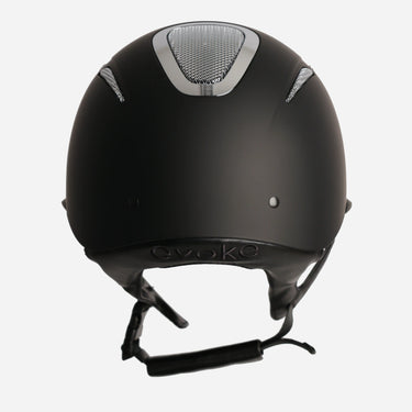 Evoke Elara Wide Peak Riding Hat Black/Silver Chrome| Online For Equine
