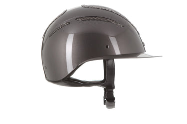Evoke Elara Wide Peak Riding Hat Graphite/Marcasite Crystal Frame| Online For Equine