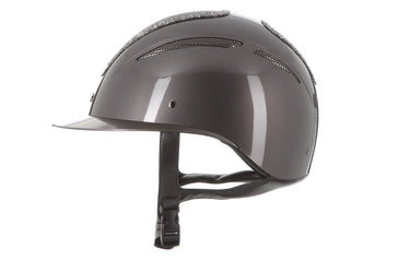 Evoke Elara Wide Peak Riding Hat Graphite/Marcasite Crystal Frame| Online For Equine
