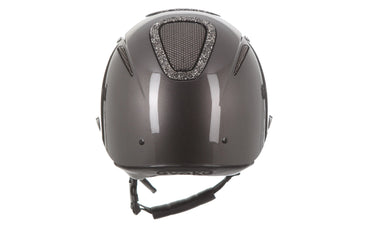 Evoke Elara Wide Peak Riding Hat Graphite/Marcasite Crystal Frame| Online For Equine