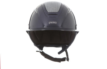 Evoke Elara Wide Peak Riding Hat Navy Metallic/Silver Chrome| Online For Equine