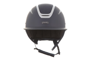 Evoke Elara Wide Peak Riding Hat Navy/Silver Chrome| Online For Equine