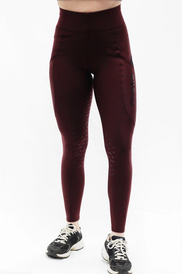 Evoke Performance Burgundy Full Seat Ladies Riding Leggings| Online For Equine