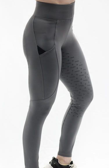 Evoke Performance Gunmetal Full Seat Ladies Riding Leggings| Online For Equine