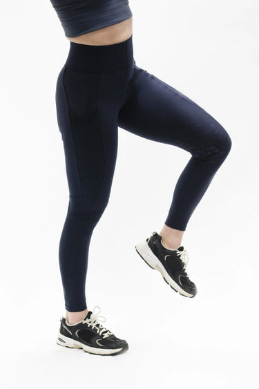 Evoke Performance Navy Knee Grip Ladies Riding Leggings| Online For Equine