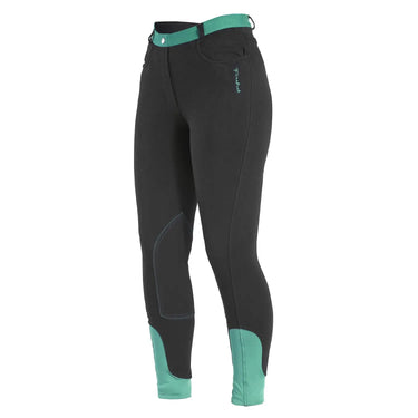 Buy Firefoot Farsley Breeches Kids Black/Teal | Online for Equine