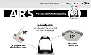 Buy Freejump Air'S Stirrups - Black/Black (10 - 30)| Online for Equine