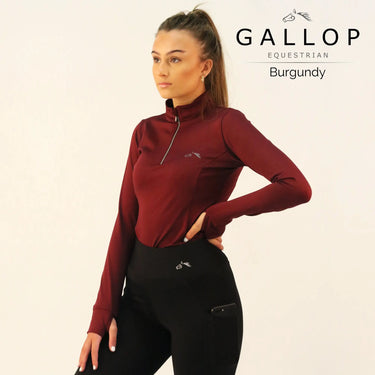 Gallop Ladies Long Sleeve Zipped Neck Base Layer| Online For Equine