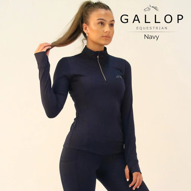 Gallop Ladies Long Sleeve Zipped Neck Base Layer| Online For Equine
