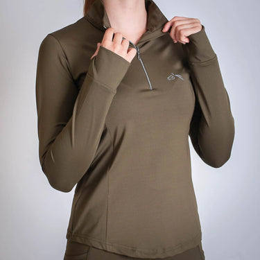 Gallop Ladies Long Sleeve Zipped Neck Base Layer| Online For Equine