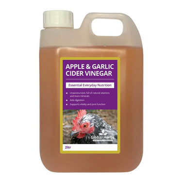 Buy Global Herbs Apple Garlic Cider Vinegar - For Chickens| Online for Equine