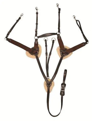 HKM Breastplate/Martingale with Lambswool| Online For Equine