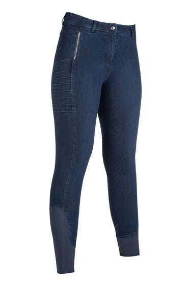 HKM Childs Riding Breeches Aruba Denim Silicone Full Seat| Online For Equine