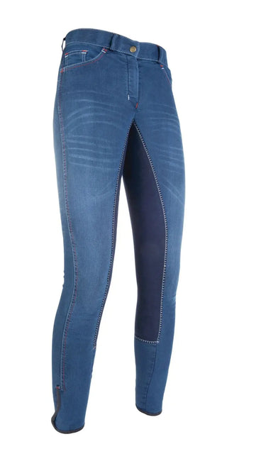 HKM Childs Riding Breeches Summer Denim 3/4 Alos Seat| Online For Equine