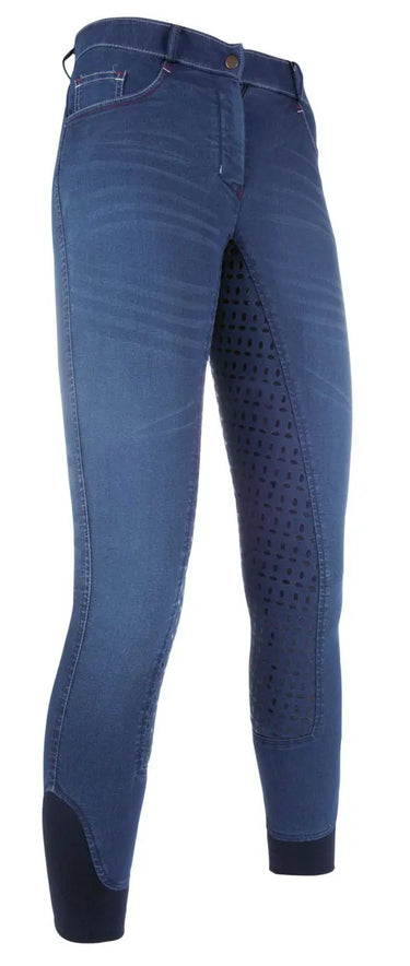 HKM Childs Riding Breeches Summer Denim Easy 3/4 Silicone| Online For Equine