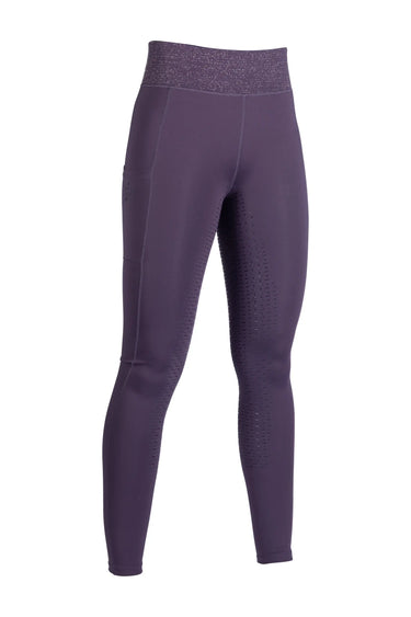 HKM Childs Riding Leggings Lavender Bay Silicone Full Seat| Online For Equine