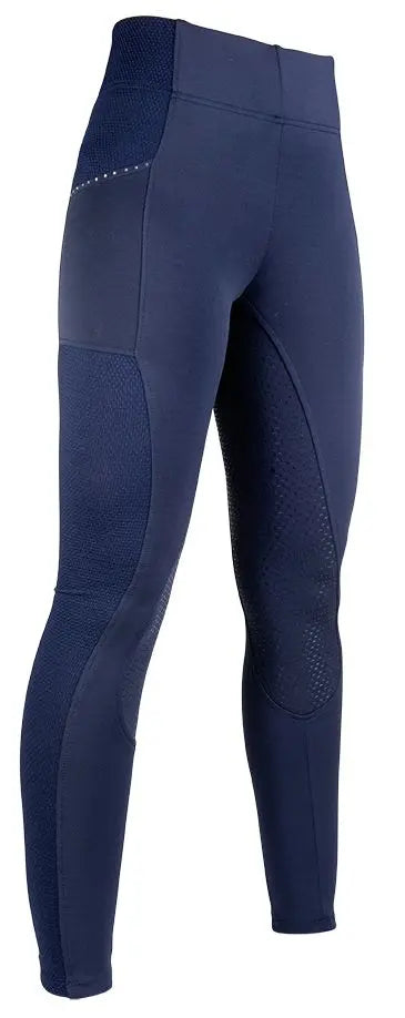HKM Childs Riding Leggings Mesh Style Silicone Full Seat| Online For Equine