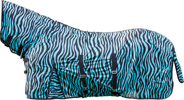 HKM Fly Rug with Neck Zebra Aqua| Online For Equine