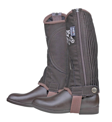 HKM Half Chaps Kids Nubuck Leather Imitation&elastic| Online For Equine