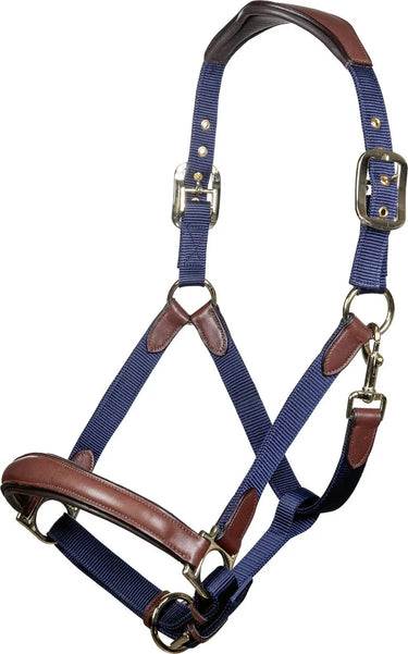 HKM Head Collar Luna Leather & Nylon| Online For Equine