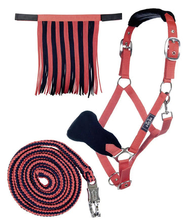 HKM Head Collar Set with Panic Hook & Fly Fringe| Online For Equine