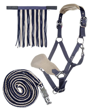 HKM Head Collar Set with Panic Hook & Fly Fringe| Online For Equine