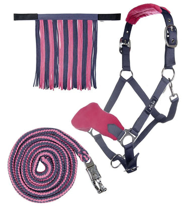 HKM Head Collar Set with Panic Hook & Fly Fringe| Online For Equine