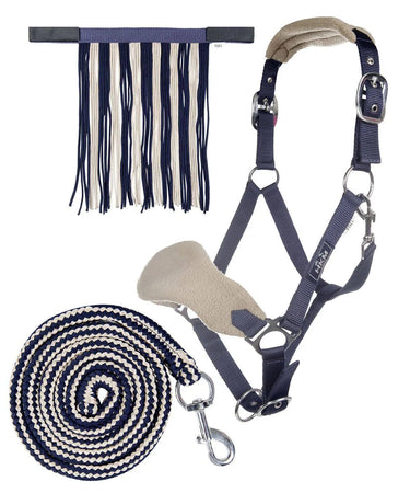 HKM Head Collar Set with Snap Hook & Fly Fringe| Online For Equine