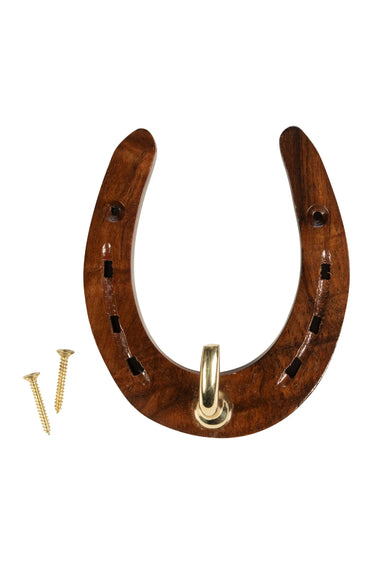 HKM Horseshoe Hook Made of Wood and Brass| Online For Equine
