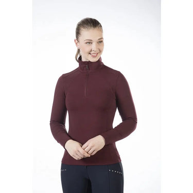 HKM Ladies Mio Functional Bordeaux Shirt - Large (UK 14)| Online For Equine