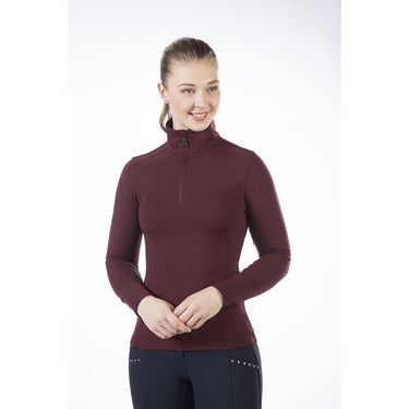 HKM Ladies Mio Functional Bordeaux Shirt - Large (UK 14)| Online For Equine